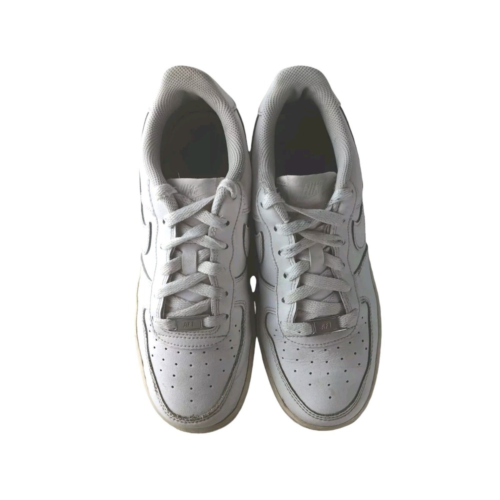 Nike‎ Youth Air Force 1  314192-117 White Lace-Up Sneaker Shoes Youth Size 5.5Y